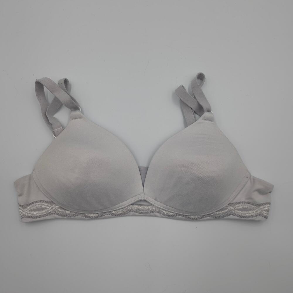 Warner's 01869Cloud 9 Super Soft Wireless Lift Comfort Bra in Gray Size 34A